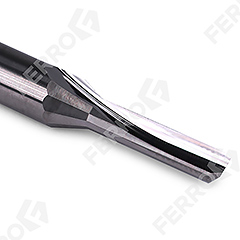 Фреза чистовая прямая по пластику HM:  2x6 s6x45 0R 
